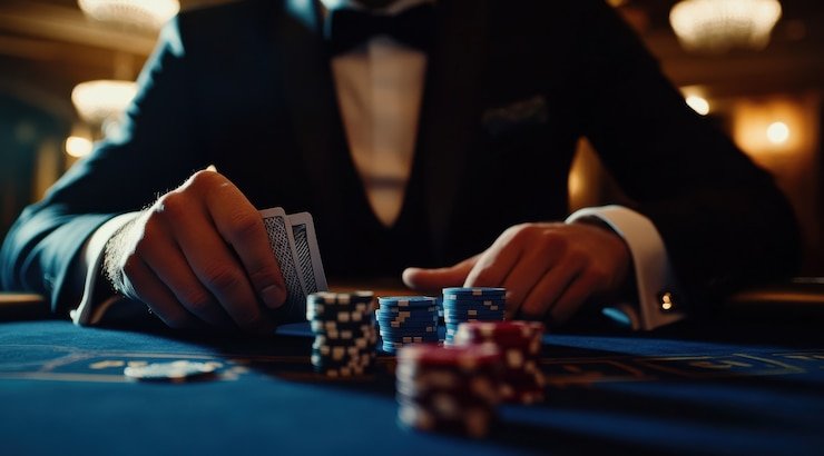 Pengguna membaca detail deposit dengan teliti